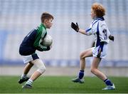 23 October 2019; Patrick Fleming of St Pius X BNS, Terenure, in action against Tom Hogan of Ballyroan BNS in the Corn Kitterick Shield Final during day two of the Allianz Cumann na mBunscol Finals at Croke Park in Dublin. Photo by Piaras Ó Mídheach/Sportsfile