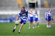 23 October 2019; Isabelle Gilleran of Bishop Galvin NS, Templeogue, in action against Gaelscoil Thaobh na Coille, An Chéim, in the Corn Austin Finn Shield Final during day two of the Allianz Cumann na mBunscol Finals at Croke Park in Dublin. Photo by Piaras Ó Mídheach/Sportsfile