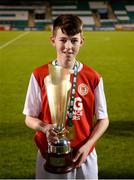 24 October 2019; Matthew Brennan of St Patricks Athletic following the SSE Airtricity Under-15 League Final match between Shamrock Rovers and St. Patrick's Athletic at Tallaght Stadium in Dublin. Photo by Eóin Noonan/Sportsfile