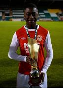 24 October 2019; James Abankwah of St Patricks Athletic following the SSE Airtricity Under-15 League Final match between Shamrock Rovers and St. Patrick's Athletic at Tallaght Stadium in Dublin. Photo by Eóin Noonan/Sportsfile