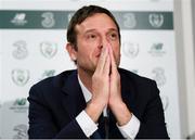 25 October 2019; FAI General Manager Noel Mooney during a FAI Council Meeting press conference at FAI Headquarters in Abbotstown, Dublin. Photo by Stephen McCarthy/Sportsfile
