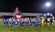 25 October 2019; Players and officials shake hands prior to the SSE Airtricity League Premier Division match between Dundalk and St Patrick's Athletic at Oriel Park in Dundalk, Co Louth. Photo by Seb Daly/Sportsfile