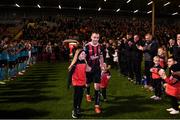25 October 2019; Derek Pender of Bohemians with his daughters Alex, age 3, right, and Dannii, age 8, receive a guard of honour prior to the SSE Airtricity League Premier Division match between Bohemians and Sligo Rovers at Dalymount Park in Dublin. Photo by Harry Murphy/Sportsfile