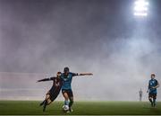 25 October 2019; Luke Wade-Slater of Bohemians in action against Lewis Banks of Sligo Rovers during the SSE Airtricity League Premier Division match between Bohemians and Sligo Rovers at Dalymount Park in Dublin. Photo by Harry Murphy/Sportsfile