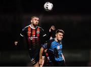 25 October 2019; Luke Wade-Slater of Bohemians in action against Regan Donelon of Sligo Rovers during the SSE Airtricity League Premier Division match between Bohemians and Sligo Rovers at Dalymount Park in Dublin. Photo by Harry Murphy/Sportsfile