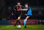 25 October 2019; Luke Wade-Slater of Bohemians in action against Regan Donelon of Sligo Rovers during the SSE Airtricity League Premier Division match between Bohemians and Sligo Rovers at Dalymount Park in Dublin. Photo by Harry Murphy/Sportsfile