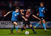 25 October 2019; Danny Mandroiu of Bohemians in action against Niall Morahan of Sligo Rovers during the SSE Airtricity League Premier Division match between Bohemians and Sligo Rovers at Dalymount Park in Dublin. Photo by Harry Murphy/Sportsfile