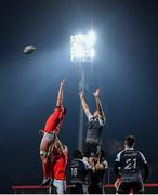 25 October 2019; Billy Holland of Munster in action against Olly Cracknell of Ospreys during the Guinness PRO14 Round 4 match between Munster and Ospreys at Irish Independent Park in Cork. Photo by David Fitzgerald/Sportsfile