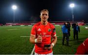 25 October 2019; Mike Haley of Munster leaves the field with his man of the match medal following the Guinness PRO14 Round 4 match between Munster and Ospreys at Irish Independent Park in Cork. Photo by David Fitzgerald/Sportsfile