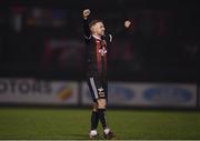 25 October 2019; Keith Ward of Bohemians celebrates at the full-time whistle following the SSE Airtricity League Premier Division match between Bohemians and Sligo Rovers at Dalymount Park in Dublin. Photo by Harry Murphy/Sportsfile