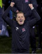 25 October 2019; Dundalk head coach Vinny Perth celebrates following the SSE Airtricity League Premier Division match between Dundalk and St Patrick's Athletic at Oriel Park in Dundalk, Co Louth. Photo by Seb Daly/Sportsfile
