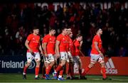 25 October 2019; The Munster pack during the Guinness PRO14 Round 4 match between Munster and Ospreys at Irish Independent Park in Cork. Photo by David Fitzgerald/Sportsfile