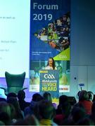 26 October 2019; Louise Coen from Co Galway at the #GAAyouth Forum 2019 at Croke Park in Dublin. Photo by Matt Browne/Sportsfile
