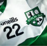 26 October 2019; A detailed view of the Berlin GAA jersey prior to the AIB Leinster Club Junior Football Championship Round 1 match between Berlin GAA and Kenagh GAA at GAA Centre of Excellence at Abbottstown, Dublin. Photo by David Fitzgerald/Sportsfile