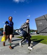 26 October 2019; Players from the Berlin GAA team arrive prior to the AIB Leinster Club Junior Football Championship Round 1 match between Berlin GAA and Kenagh GAA at GAA Centre of Excellence at Abbottstown, Dublin. Photo by David Fitzgerald/Sportsfile