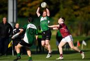 26 October 2019; Ruairi O'Neill of Berlin GAA in action against Graham Forbes of Kennagh GAA during the AIB Leinster Club Junior Football Championship Round 1 match between Berlin GAA and Kenagh GAA at GAA Centre of Excellence at Abbottstown, Dublin. Photo by David Fitzgerald/Sportsfile