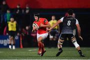 25 October 2019; Tyler Bleyendaal of Munster in action against Gareth Evans of Ospreys during the Guinness PRO14 Round 4 match between Munster and Ospreys at Irish Independent Park in Cork. Photo by Sam Barnes/Sportsfile