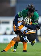 26 October 2019; Niyi Adeolokun of Connacht is tackled by Rhyno Smith of Toyota Cheetahs during the Guinness PRO14 Round 4 match between Connacht and Toyota Cheetahs at The Sportsground in Galway. Photo by Seb Daly/Sportsfile