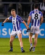 26 October 2019; Aran Waters of Ballyboden St Endas celebrates winning a late free during the Dublin County Senior Club Football Championship semi-final match between  Ballyboden St. Endas and St. Jude at Parnell Park, Dublin. Photo by David Fitzgerald/Sportsfile