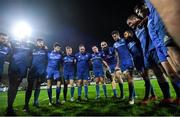 26 October 2019; Leinster captain Scott Fardy speaks to his team following the Guinness PRO14 Round 4 match between Zebre and Leinster at the Stadio Sergio Lanfranchi in Parma, Italy. Photo by Ramsey Cardy/Sportsfile