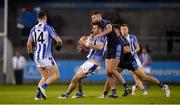 26 October 2019; Michael Darragh Macauley of Ballyboden St Endas in action against Kieran Doherty of St Judes during the Dublin County Senior Club Football Championship semi-final match between  Ballyboden St Endas and St Judes at Parnell Park, Dublin. Photo by David Fitzgerald/Sportsfile