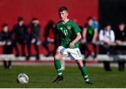 19 October 2019; Cian Barrett of Republic of Ireland during the Under-15 UEFA Development Tournament match between Republic of Ireland and Faroe Islands at Westport in Mayo. Photo by Harry Murphy/Sportsfile