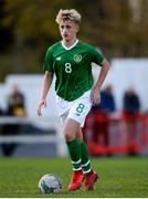 19 October 2019; Sam Curtis of Republic of Ireland during the Under-15 UEFA Development Tournament match between Republic of Ireland and Faroe Islands at Westport in Mayo. Photo by Harry Murphy/Sportsfile