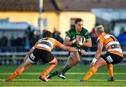 26 October 2019; John Porch of Connacht in action against Benhard Janse van Rensburg, left, and Tian Schoeman of Toyota Cheetahs during the Guinness PRO14 Round 4 match between Connacht and Toyota Cheetahs at The Sportsground in Galway. Photo by Seb Daly/Sportsfile