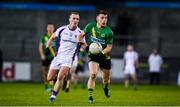 26 October 2019; David Keogh of Thomas Davis in action against Shane Cunningham of Kilmacud Crokes during the Dublin County Senior Club Football Championship semi-final match between Thomas Davis and Kilmacud Crokes at Parnell Park, Dublin. Photo by David Fitzgerald/Sportsfile