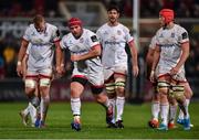 25 October 2019; Kieran Treadwell, Eric O’Sullivan, Sam Carter and Matthew Rea of Ulster during the Guinness PRO14 Round 4 match between Ulster and Cardiff Blues at Kingspan Stadium in Belfast. Photo by Oliver McVeigh/Sportsfile