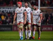 25 October 2019; Matthew Rea, Sam Carter and Marcell Coetzee of Ulster during the Guinness PRO14 Round 4 match between Ulster and Cardiff Blues at Kingspan Stadium in Belfast. Photo by Oliver McVeigh/Sportsfile