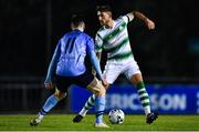 18 October 2019; Lee Grace of Shamrock Rovers and Jason McClellen of UCD during the SSE Airtricity League Premier Division match between UCD and Shamrock Rovers at The UCD Bowl in Belfield, Dublin. Photo by Ben McShane/Sportsfile