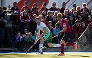 26 October 2019; John McKee of Ireland in action against Brad Logan of Canada during the FIH Men's Olympic Qualifier match between Canada and Ireland at Rutledge Field, in West Vancouver, British Columbia, Canada. Photo by Darryl Dyck/Sportsfile