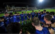 26 October 2019; Leinster captain Scott Fardy speaks to his team following the Guinness PRO14 Round 4 match between Zebre and Leinster at the Stadio Sergio Lanfranchi in Parma, Italy. Photo by Ramsey Cardy/Sportsfile