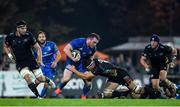26 October 2019; Peter Dooley of Leinster is tackled by Giovanni Licata of Zebre during the Guinness PRO14 Round 4 match between Zebre and Leinster at the Stadio Sergio Lanfranchi in Parma, Italy. Photo by Ramsey Cardy/Sportsfile