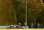 26 October 2019; Both side's contest a scrum during the Maxol Conroy Cup final match between University College Dublin and Trinity College Dublin at Terenure College RFC in Lakelands Park, Dublin. Photo by Eóin Noonan/Sportsfile