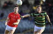 27 October 2019; Shane Cronin of East Kerry in action against Diarmuid O'Connor of St Brendan's during the Kerry County Senior Club Football Championship semi-final match between St Brendan's and East Kerry at Fitzgerald Stadium in Killarney, Kerry. Photo by Brendan Moran/Sportsfile