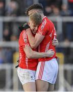 27 October 2019; Evan Cronin of East Kerry, left, and team-mate David Clifford, celebrate after the Kerry County Senior Club Football Championship semi-final match between St Brendan's and East Kerry at Fitzgerald Stadium in Killarney, Kerry. Photo by Brendan Moran/Sportsfile