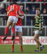 27 October 2019; Paudie Clifford, left, and team-mate Ronan Buckley of East Kerry celebrate after the Kerry County Senior Club Football Championship semi-final match between St Brendan's and East Kerry at Fitzgerald Stadium in Killarney, Kerry. Photo by Brendan Moran/Sportsfile