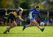 27 October 2019; Kelly Ann Hogan of Ballymacarbry in action against Kathryn Coakley of Mourneabbey during the Munster Ladies Football Senior Club Championship Final match between Ballymacarbry and Mourneabbey at Galtee Rovers GAA Club, in Bansha, Tipperary. Photo by Harry Murphy/Sportsfile