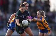 27 October 2019; Emma McDonagh of Foxrock-Cabinteely in action against Rachel Williams of Sarsfields during the Leinster Ladies Football Senior Club Championship Final match between Foxrock-Cabinteely and Sarsfields at Coralstown-Kinnegad GAA in Kinnegad, Co. Westmeath. Photo by Ben McShane/Sportsfile