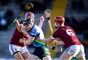 27 October 2019; Diarmuid O'Keeffe of St Anne's in action against Jake Firman, left, and Willie Devereux of St Martin's during the Wexford County Senior Club Hurling Championship Final between St Martin's and St Anne's at Innovate Wexford Park in Wexford. Photo by Stephen McCarthy/Sportsfile
