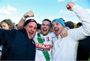 27 October 2019; Shane Doyle of Sarsfields celebrates with supporters following the Kildare County Senior Club Football Championship Final Replay match between Moorefield and Sarsfields at St Conleth's Park in Newbridge, Kildare. Photo by Eóin Noonan/Sportsfile
