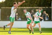 27 October 2019; Cian Costigan of Sarsfields celebrates after scoring a goal for his side during the Kildare County Senior Club Football Championship Final Replay match between Moorefield and Sarsfields at St Conleth's Park in Newbridge, Kildare. Photo by Eóin Noonan/Sportsfile