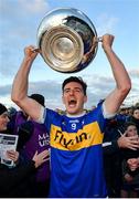27 October 2019; Ben McGowan of Ratoath celebrates with the trophy following his side's victory during the Meath County Senior Club Football Championship Final match between Ratoath and Summerhill at Páirc Tailteann in Navan, Co Meath. Photo by Seb Daly/Sportsfile