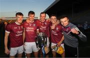 27 October 2019; St Martin's players, from left, Joe O'Connor, Jack O'Connor, Patrick O'Connor, Harry O'Connor and Rory O'Connor celebrate following the Wexford County Senior Club Hurling Championship Final between St Martin's and St Anne's at Innovate Wexford Park in Wexford. Photo by Stephen McCarthy/Sportsfile