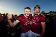 27 October 2019; Joe O'Connor, left, and Jack O'Connor of St Martin's celebrate following the Wexford County Senior Club Hurling Championship Final between St Martin's and St Anne's at Innovate Wexford Park in Wexford. Photo by Stephen McCarthy/Sportsfile