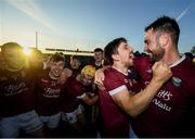 27 October 2019; Ciaran Lyng celebrates with his St Martin's team-mate Daithi Waters, right, following the Wexford County Senior Club Hurling Championship Final between St Martin's and St Anne's at Innovate Wexford Park in Wexford. Photo by Stephen McCarthy/Sportsfile