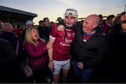 27 October 2019; Darren Codd of St Martin's is congratulated by supporters following the Wexford County Senior Club Hurling Championship Final between St Martin's and St Anne's at Innovate Wexford Park in Wexford. Photo by Stephen McCarthy/Sportsfile