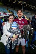 27 October 2019; St Martin's Ciaran Lyng with wife Ciara and 6-month-old Sonny following the Wexford County Senior Club Hurling Championship Final between St Martin's and St Anne's at Innovate Wexford Park in Wexford. Photo by Stephen McCarthy/Sportsfile